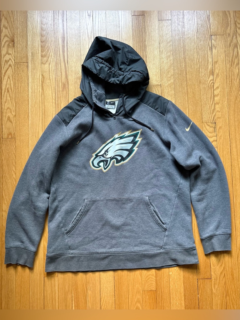 Philadelphia Eagles Nike Men’s Zip Performance Hoodie 2XL Gray Green Gold